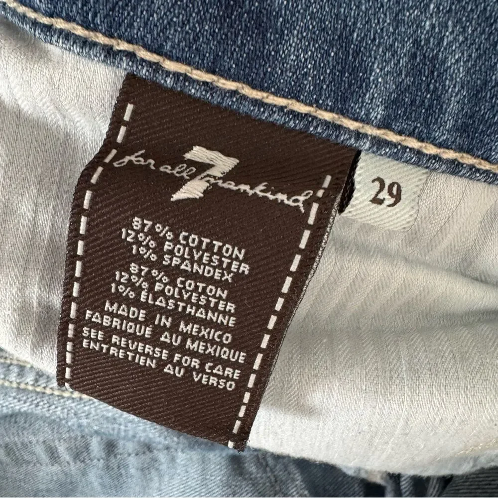 7 For All Mankind Low Rise Crop Roxanne Jeans Size 29 - Picture 8 of 8